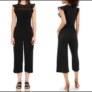 SOLD - NWT - Michael Kors Black Wide Leg Cropped Jumpsuit